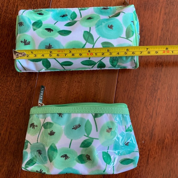 2 Pieces Double-Layer Bags/Pouches, Green Floral - Picture 12 of 16